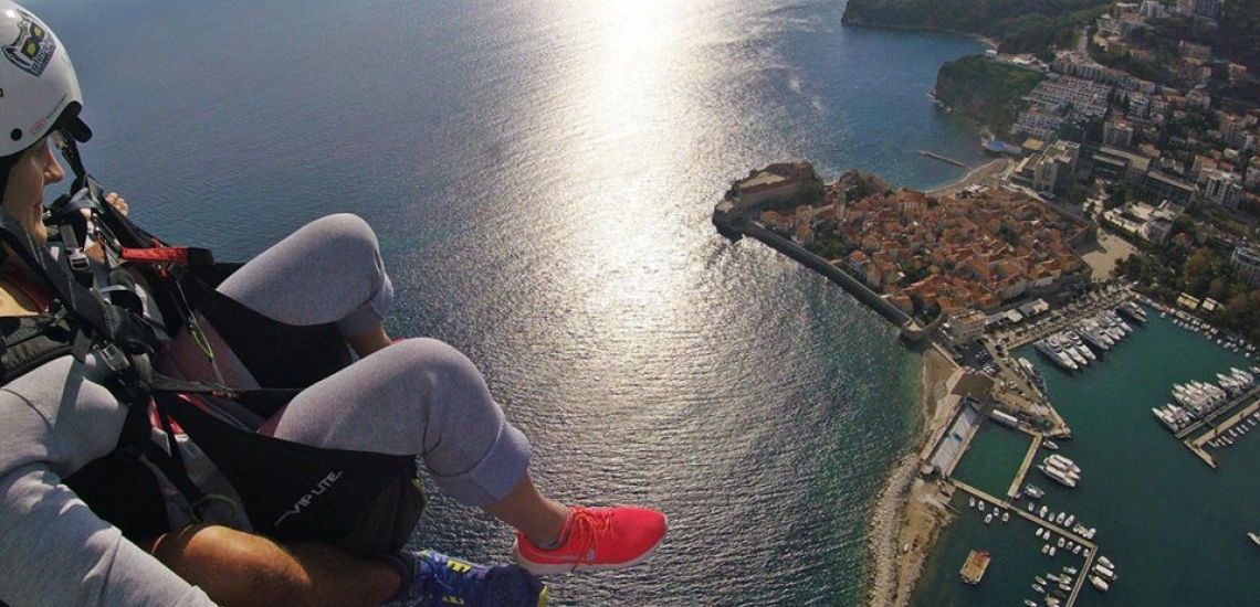 Budva Paragliding Montenegro, полеты на параплане в Будве